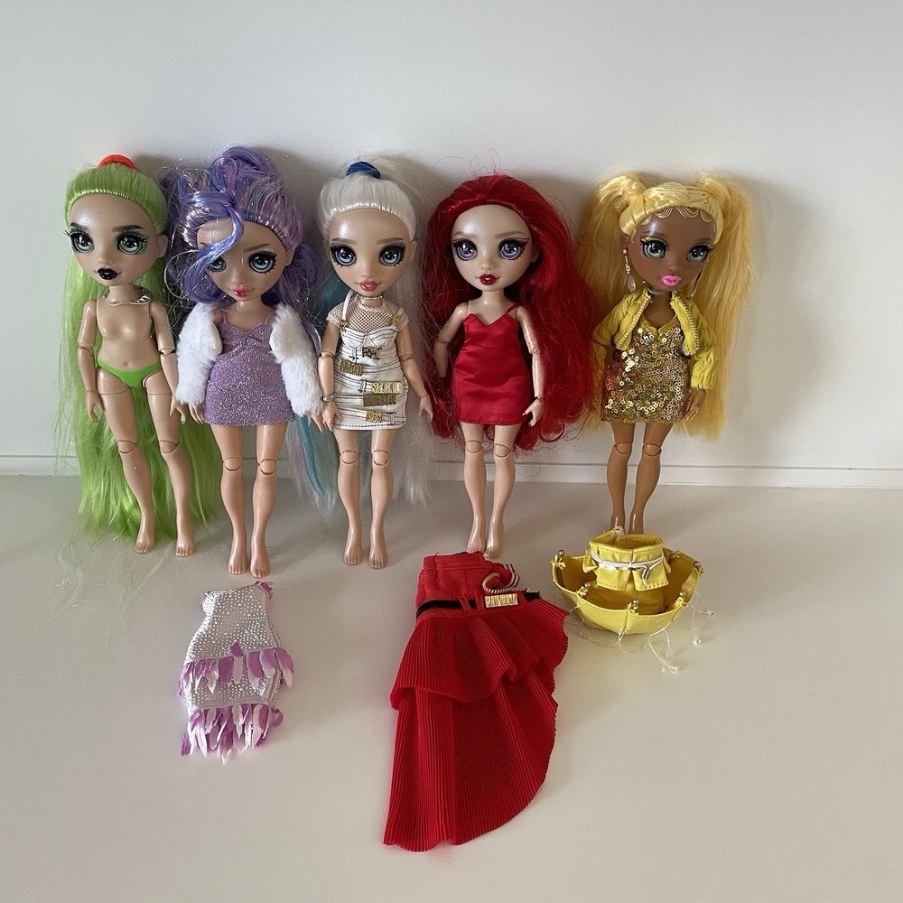 Rainbow High Runway Fantastic Fashion Doll Lot Of 5 Need TLC Ruby Missing Hand